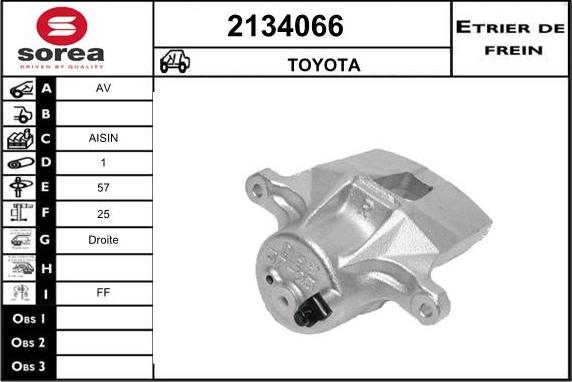 EAI 2134066 - Гальмівний супорт autocars.com.ua