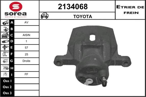 EAI 2134068 - Гальмівний супорт autocars.com.ua