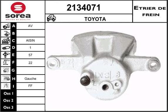 EAI 2134071 - Гальмівний супорт autocars.com.ua