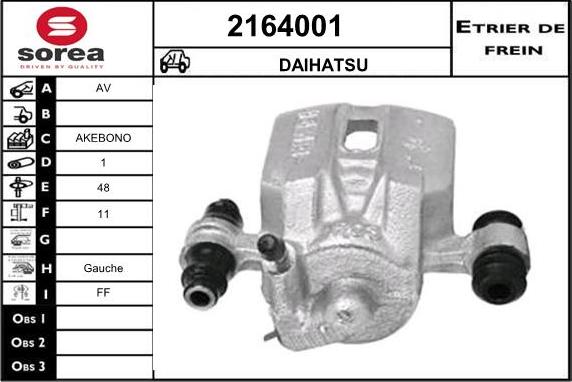 EAI 2164001 - Гальмівний супорт autocars.com.ua