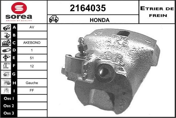 EAI 2164035 - Гальмівний супорт autocars.com.ua