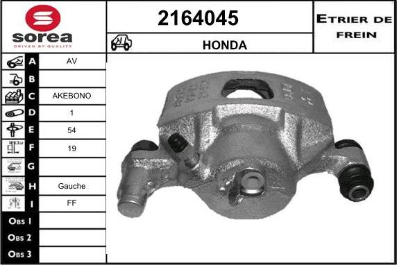 EAI 2164045 - Гальмівний супорт autocars.com.ua