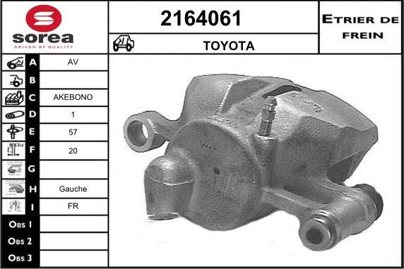 EAI 2164061 - Гальмівний супорт autocars.com.ua