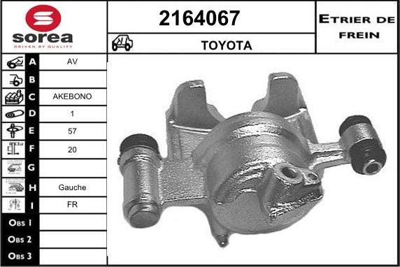 EAI 2164067 - Гальмівний супорт autocars.com.ua