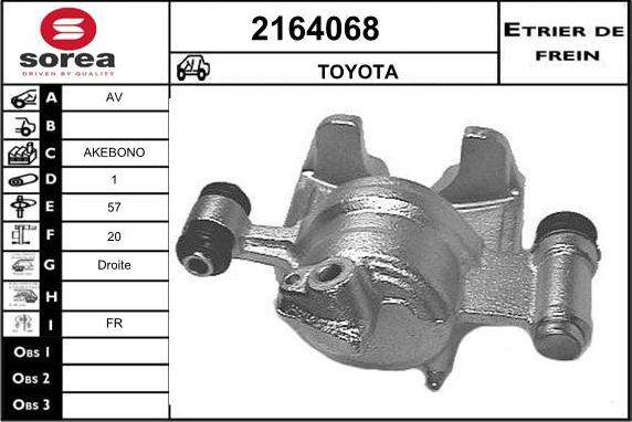 EAI 2164068 - Гальмівний супорт autocars.com.ua