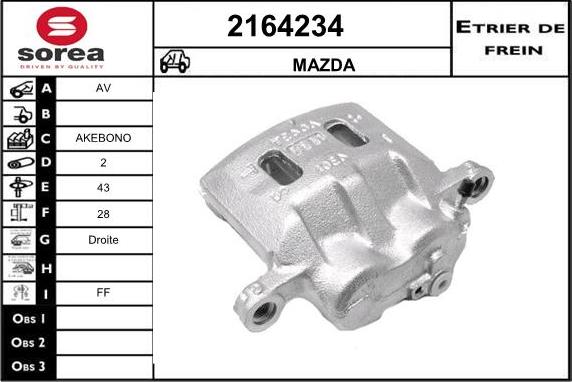 EAI 2164234 - Гальмівний супорт autocars.com.ua