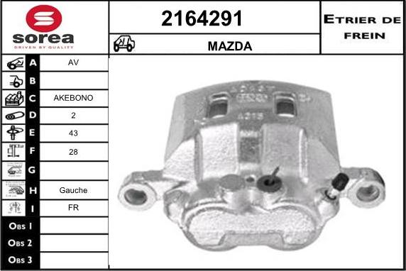 EAI 2164291 - Гальмівний супорт autocars.com.ua