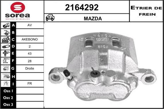 EAI 2164292 - Гальмівний супорт autocars.com.ua