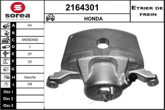 EAI 2164301 - Гальмівний супорт autocars.com.ua