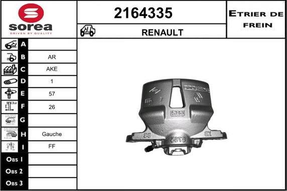 EAI 2164335 - Гальмівний супорт autocars.com.ua