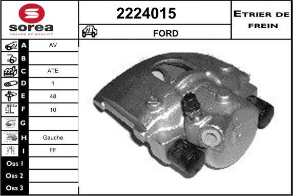 EAI 2224015 - Гальмівний супорт autocars.com.ua