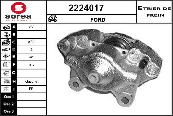 EAI 2224017 - Гальмівний супорт autocars.com.ua