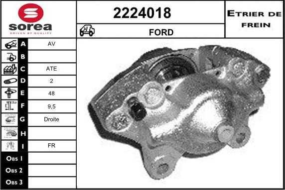 EAI 2224018 - Гальмівний супорт autocars.com.ua