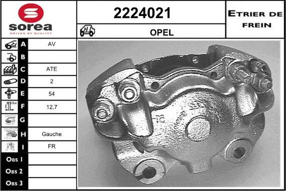 EAI 2224021 - Гальмівний супорт autocars.com.ua