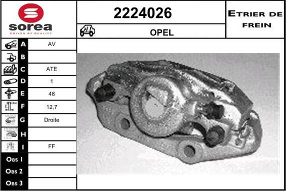 EAI 2224026 - Гальмівний супорт autocars.com.ua