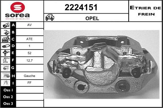 EAI 2224151 - Гальмівний супорт autocars.com.ua