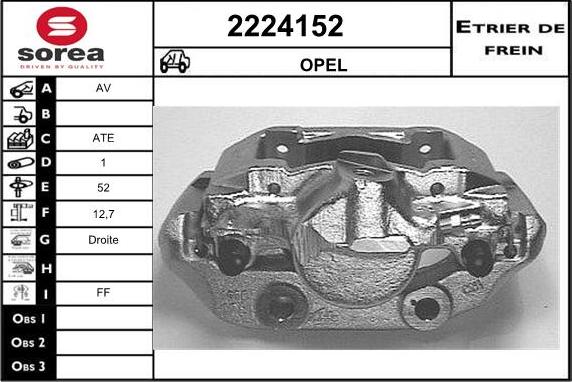 EAI 2224152 - Гальмівний супорт autocars.com.ua