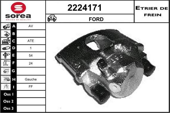 EAI 2224171 - Гальмівний супорт autocars.com.ua