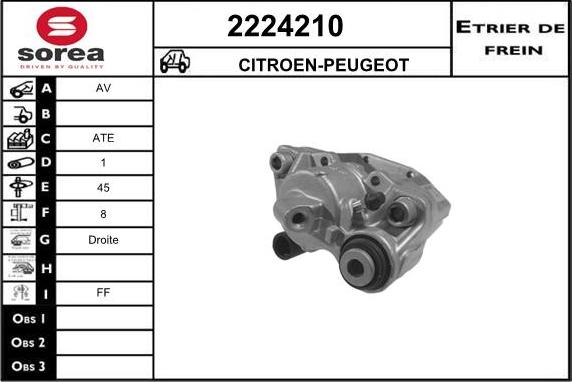 EAI 2224210 - Гальмівний супорт autocars.com.ua