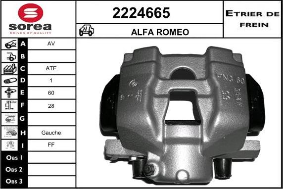 EAI 2224665 - Гальмівний супорт autocars.com.ua