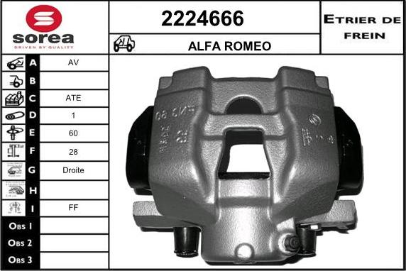 EAI 2224666 - Гальмівний супорт autocars.com.ua