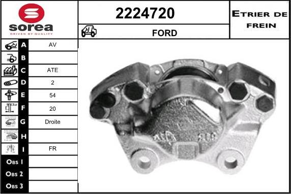 EAI 2224720 - Гальмівний супорт autocars.com.ua