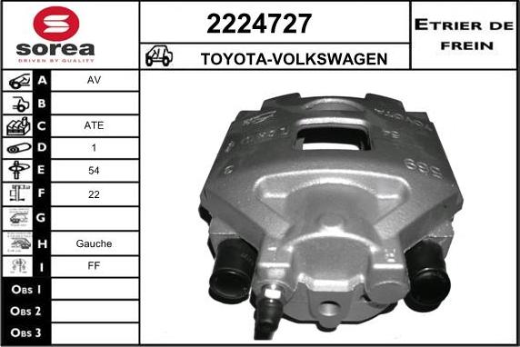 EAI 2224727 - Гальмівний супорт autocars.com.ua