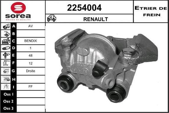 EAI 2254004 - Гальмівний супорт autocars.com.ua