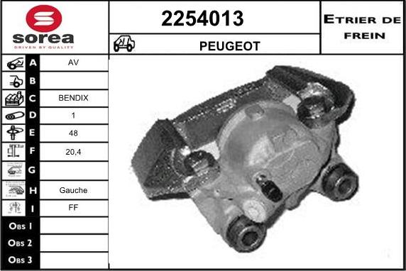 EAI 2254013 - Гальмівний супорт autocars.com.ua