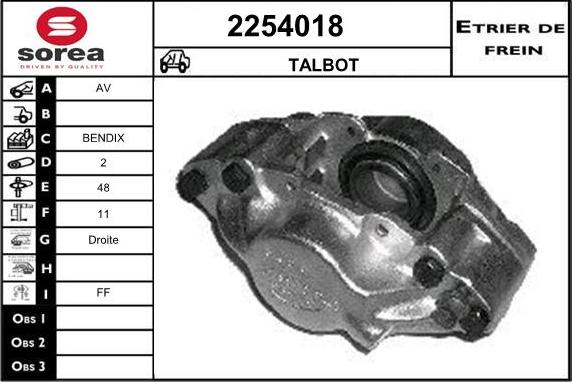 EAI 2254018 - Гальмівний супорт autocars.com.ua