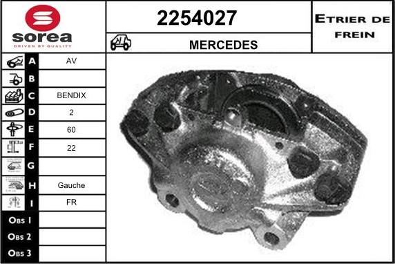 EAI 2254027 - Гальмівний супорт autocars.com.ua