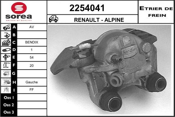 EAI 2254041 - Гальмівний супорт autocars.com.ua