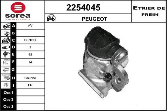 EAI 2254045 - Гальмівний супорт autocars.com.ua