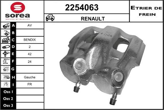 EAI 2254063 - Гальмівний супорт autocars.com.ua