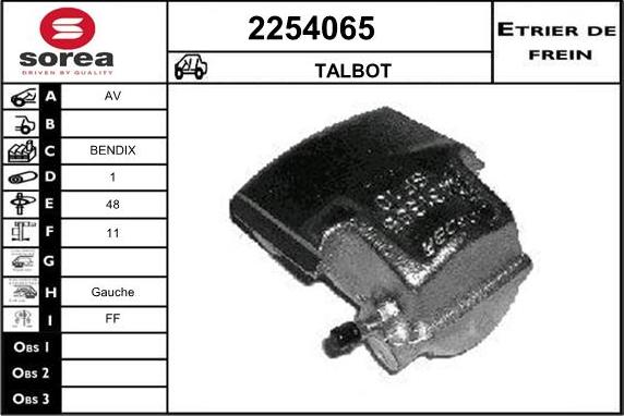 EAI 2254065 - Гальмівний супорт autocars.com.ua