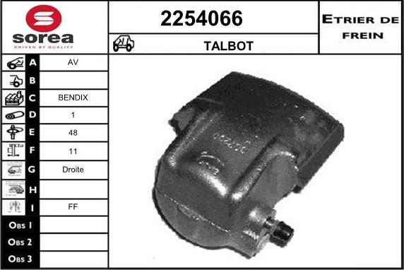 EAI 2254066 - Гальмівний супорт autocars.com.ua