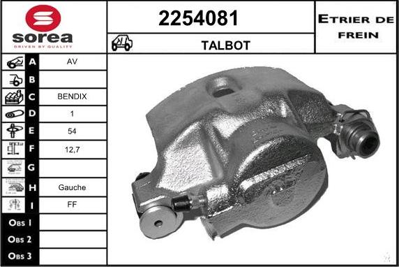 EAI 2254081 - Гальмівний супорт autocars.com.ua