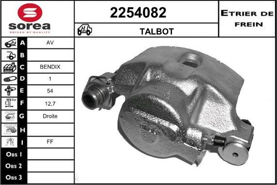 EAI 2254082 - Гальмівний супорт autocars.com.ua