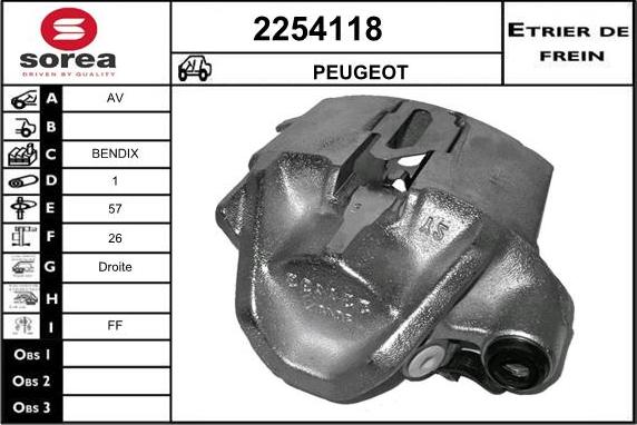 EAI 2254118 - Гальмівний супорт autocars.com.ua