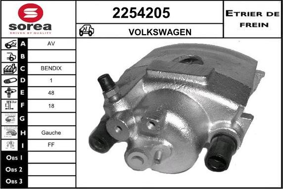 EAI 2254205 - Гальмівний супорт autocars.com.ua