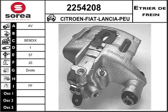 EAI 2254208 - Гальмівний супорт autocars.com.ua