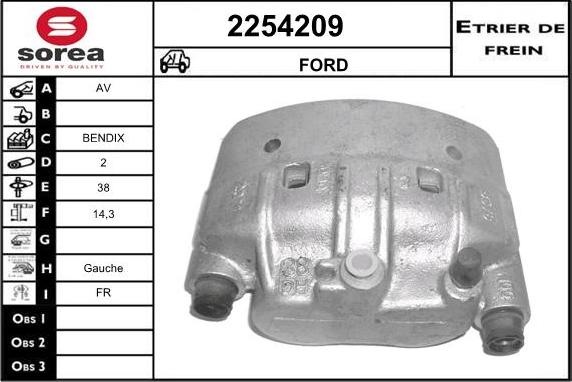 EAI 2254209 - Гальмівний супорт autocars.com.ua