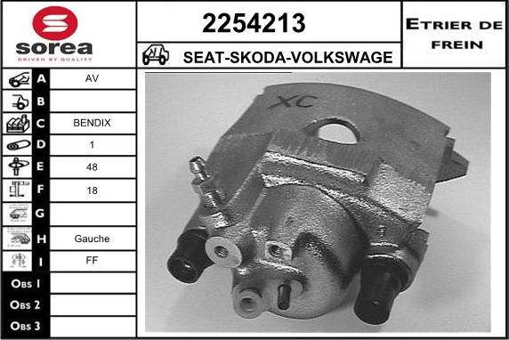 EAI 2254213 - Гальмівний супорт autocars.com.ua