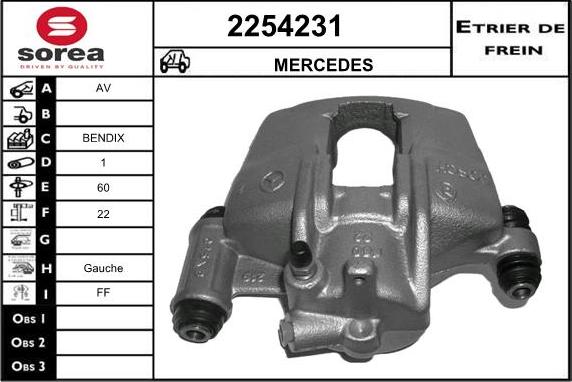 EAI 2254231 - Гальмівний супорт autocars.com.ua