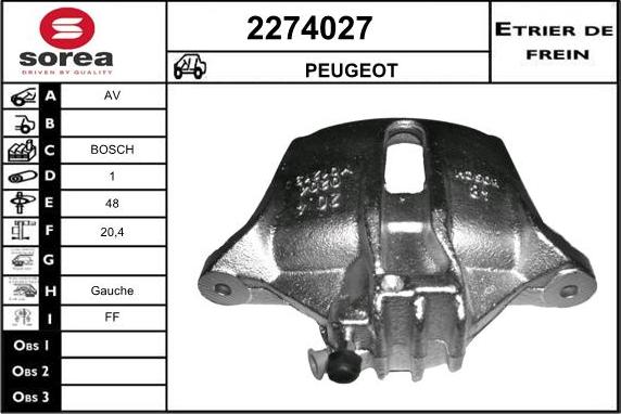 EAI 2274027 - Тормозной суппорт avtokuzovplus.com.ua