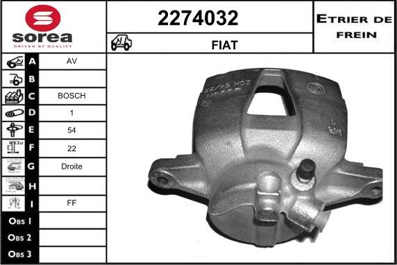 EAI 2274032 - Гальмівний супорт autocars.com.ua