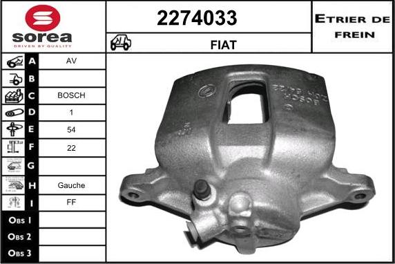 EAI 2274033 - Гальмівний супорт autocars.com.ua