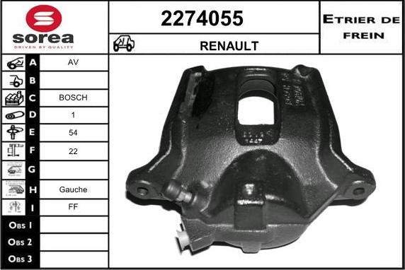 EAI 2274055 - Гальмівний супорт autocars.com.ua