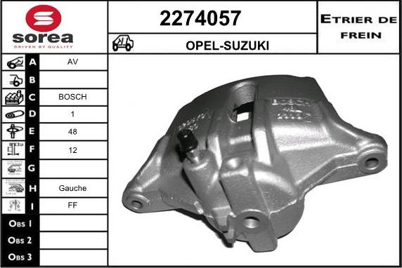 EAI 2274057 - Тормозной суппорт avtokuzovplus.com.ua