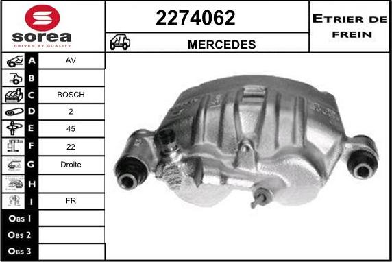 EAI 2274062 - Тормозной суппорт avtokuzovplus.com.ua